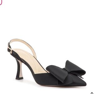 Jessica Simpson Black Slingback Heels with Bow